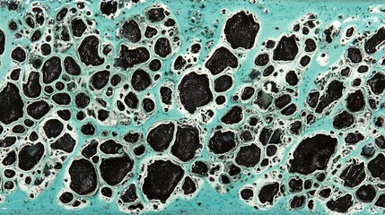 Abstract Teal and Black Organic Pattern Texture Background