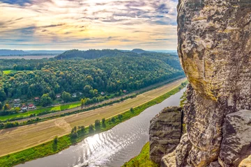 View from the Bastei Felsen into the Elbe valley