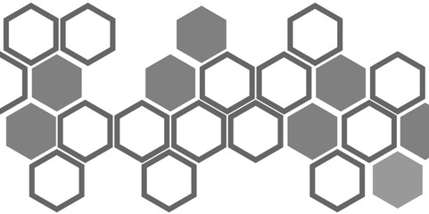 Abstract white and grey hexagon technology geometric pattern concept white background. Use for template, wallpaper, website vector illustration.
