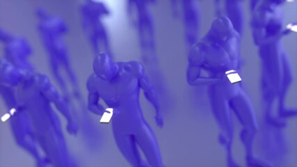 Phone Addiction. People hipnotized by their smartphones.