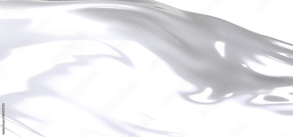 Aufkleber A close-up abstract photo of white fabric draped and flowing. The image shows the soft, smooth texture of the fabric with delicate folds and wrinkles