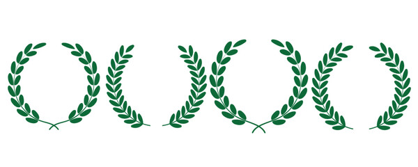 Natural Laurel circle wreath vector of the winner Award