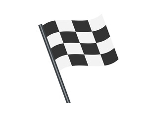Rectangular black and white squares checkerboard pattern racing flag icon
