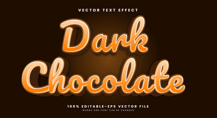 Dark Chocolate editable text effect Template
