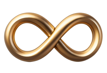 infinite symbol in gold 