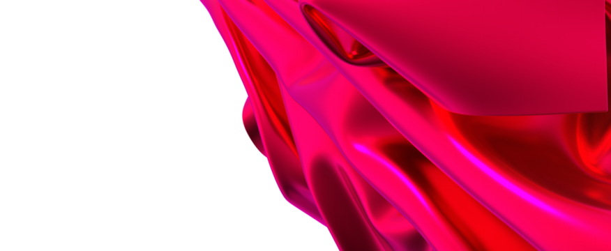 A vibrant pink silk fabric flowing and shimmering creating a luxurious and elegant feel