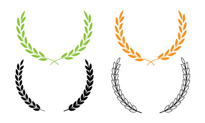 Natural Laurel circle wreath vector of the winner Award