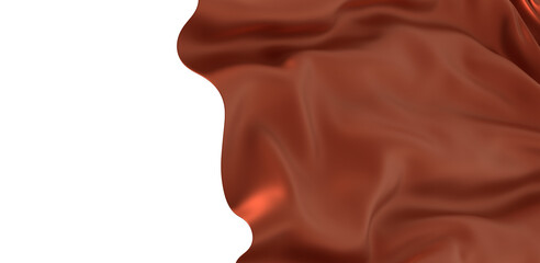 Abstract Brown Silk Fabric Drape