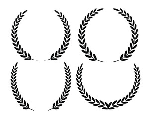 A circle with leaves vector of the winner Award