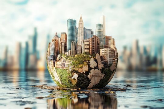 representation of the economic crisis of 2022 depicting the impact of global events on various sectors and communities