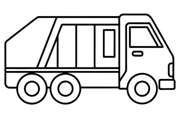 Detailed Vector Garbage Truck Illustration