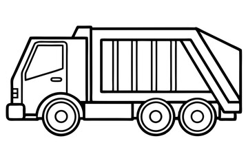 Detailed Vector Garbage Truck Illustration