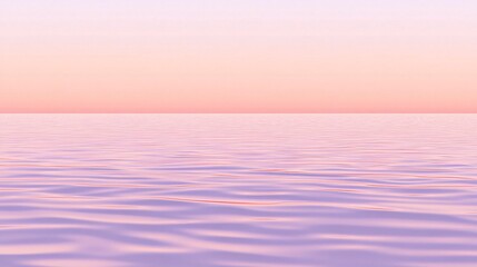 Obraz premium Pastel Pink Ocean Sunset, Serene Water Surface at Dawn