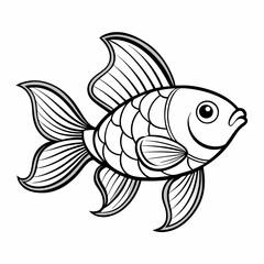 line art of Goldfish