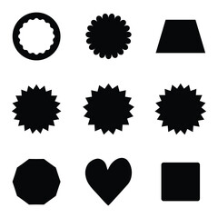 Free Black Vector Y2K Shapes collection
