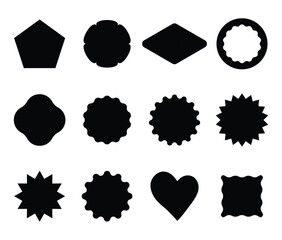 Free Black Vector Y2K Shapes collection