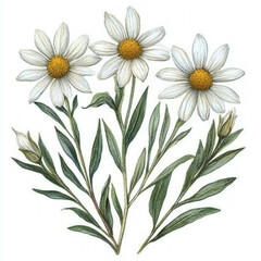 Fototapeta premium Chamomile Flower Isolated