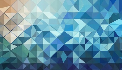 Obraz premium geometric harmony abstract polygonal mosaic pattern in cool tones