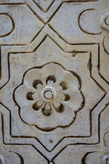 Hyderabad, Telangana, Golkonda Fort, India, design pattern on the wall