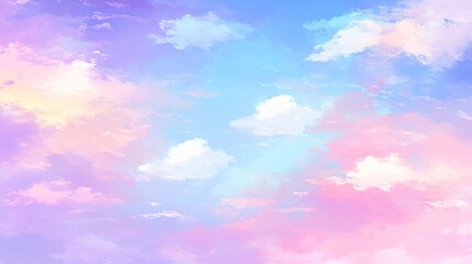 Pastel Sky Dreamy Cloudscape Background