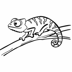 chameleon cartoon illustration