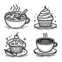 bread icon minimal lines on white background