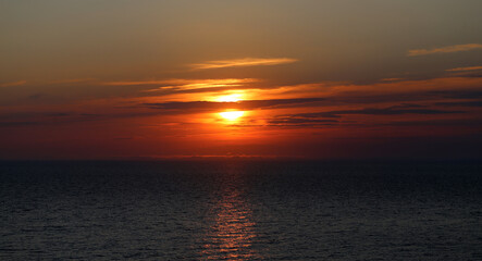 Photo of a beautiful unusual sunset