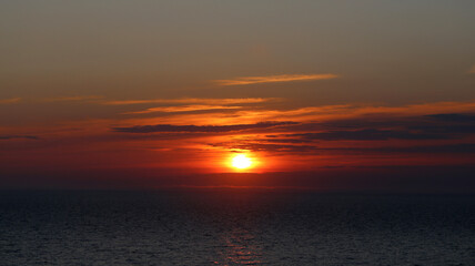 Photo of a beautiful unusual sunset
