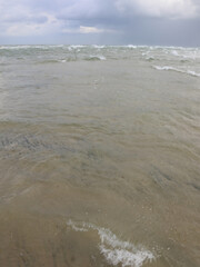 unique natural phenomenon of two seas NORTH SEA and BALTIC SEA that collide in  Denmark in the...