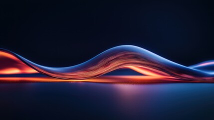 Dynamic flow of light waves abstract environment digital artwork creative concept high-contrast viewpoint