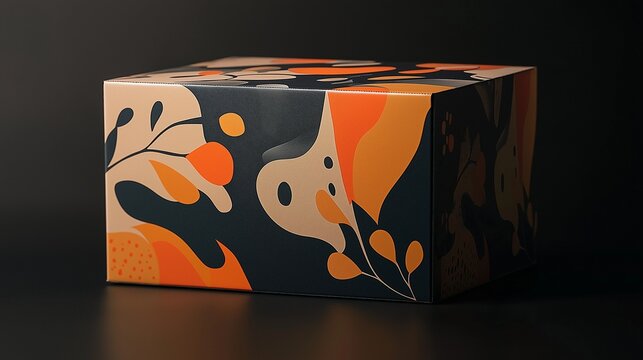 sleek, modern delivery box with dynamic, bold designs