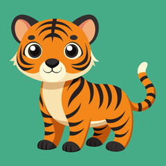 tiger cartoon isolated on white