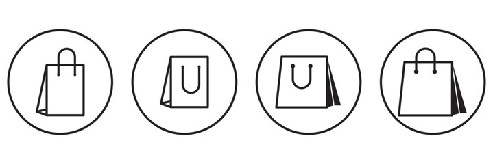 Shopping bag icon silhouette vector illustration design on white background.