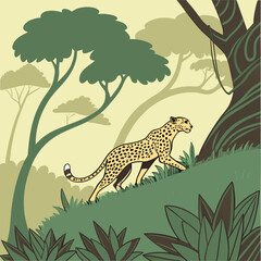 cheetah in the grass