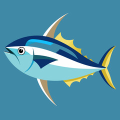 Obraz premium fish on blue background