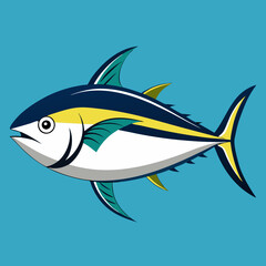 fish on a blue background