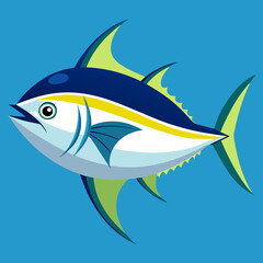 Obraz premium fish on blue background