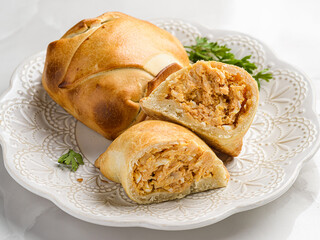 Latin American empanadas with chicken split filling