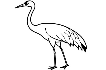 Crane Silhouette Vector