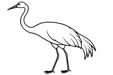 Fototapeta premium Crane Silhouette Vector