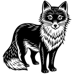 arctic fox silhouette