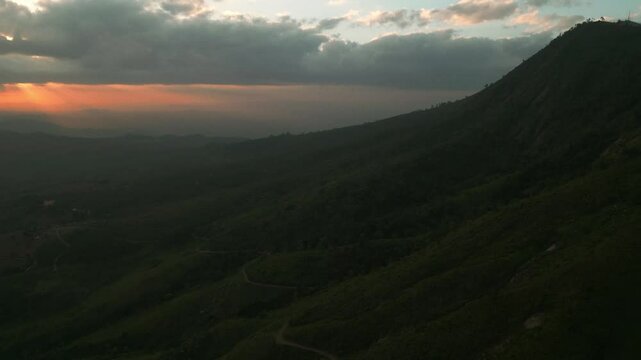 Drone Aerial of Zomba Massif, Malawi at Sunrise