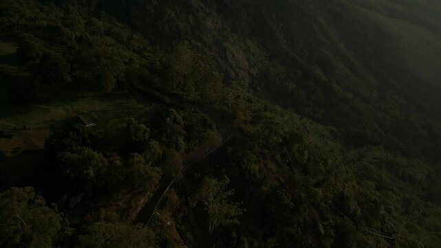 Drone Aerial of Zomba Massif, Malawi at Sunrise