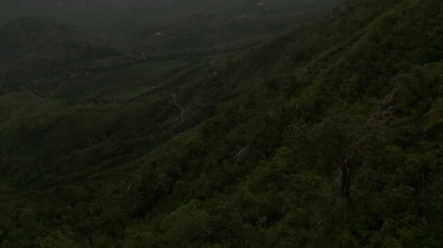 Drone Aerial of Zomba Massif, Malawi at Sunrise