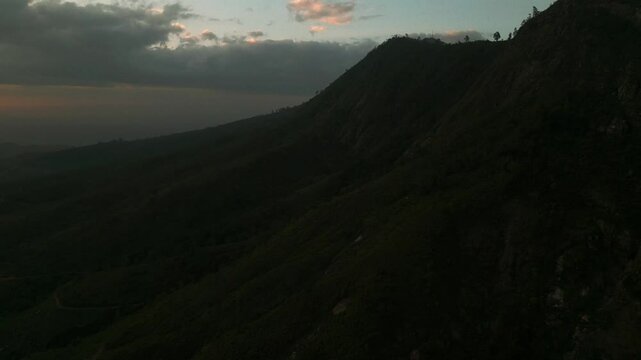 Drone Aerial of Zomba Massif, Malawi at Sunrise