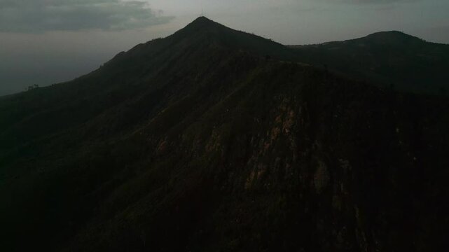Drone Aerial of Zomba Massif, Malawi at Sunrise
