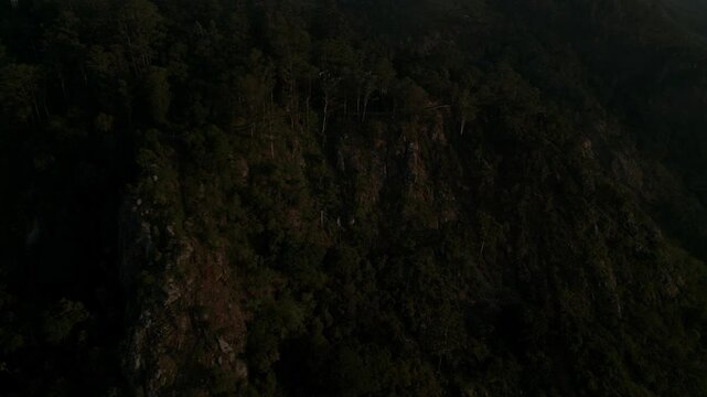 Drone Aerial of Zomba Massif, Malawi at Sunrise