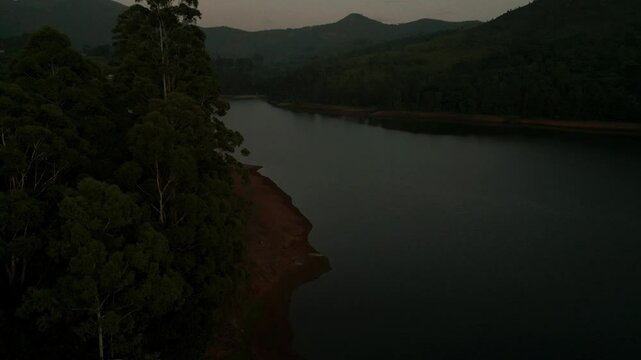 Drone Aerial of Zomba Massif, Malawi at Sunrise