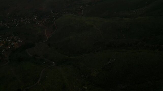 Drone Aerial of Zomba Massif, Malawi at Sunrise
