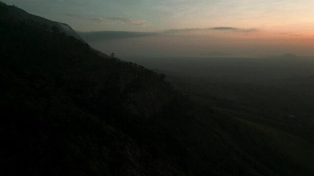 Drone Aerial of Zomba Massif, Malawi at Sunrise
